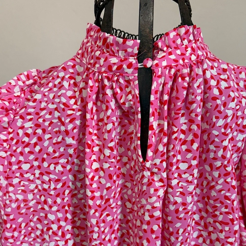 THML Pink and White Patterned Blouse - Picture 2 of 6